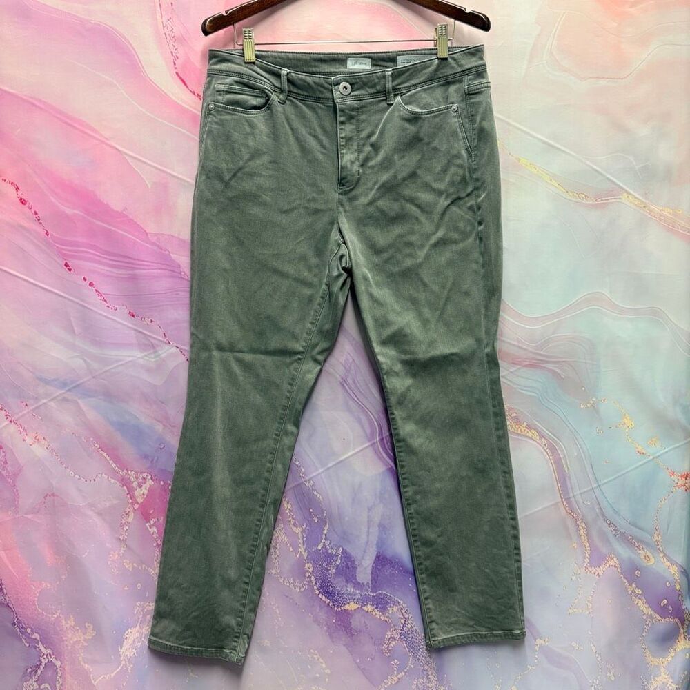 J. Jill 12 Gray Denim Jeans Coastal Preppy Old Money Quiet Luxury Casual Chic